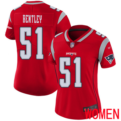 New England Patriots Football #51 Inverted Legend Limited Red Women Ja Whaun Bentley NFL Jersey->women nfl jersey->Women Jersey